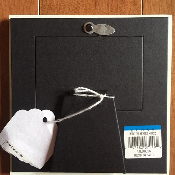 NEW With Tags Glass First Communion Square Photo Frame with Easel Back - Picture 2 of 2